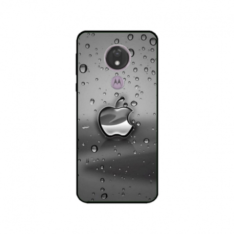 Husa personalizata tip carcasa HQPrint pentru Motorola Moto G7, model Rainy Apple logo, multicolor, S1D1M0148