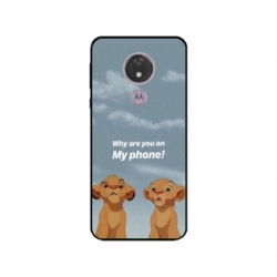 Husa personalizata tip carcasa HQPrint pentru Motorola Moto G7, model Why are you on my phone, multicolor, S1D1M0220