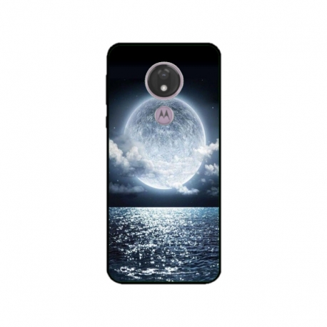 Husa personalizata tip carcasa HQPrint pentru Motorola Moto G7, model Moon Sky, multicolor, S1D1M0228