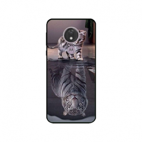 Husa personalizata tip carcasa HQPrint pentru Motorola Moto G7, model Tiger, multicolor, S1D1M0242
