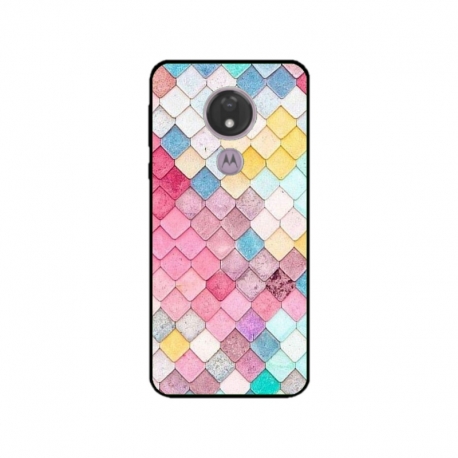 Husa personalizata tip carcasa HQPrint pentru Motorola Moto G7, model Color Scales, multicolor, S1D1M0258