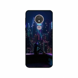 Husa personalizata tip carcasa HQPrint pentru Motorola Moto G7, model Neon City, multicolor, S1D1M0260