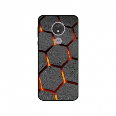 Husa personalizata tip carcasa HQPrint pentru Motorola Moto G7, model Lava Hex, multicolor, S1D1M0265