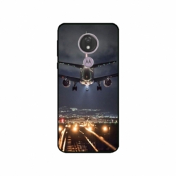 Husa personalizata tip carcasa HQPrint pentru Motorola Moto G7, model Airplane Landing, multicolor, S1D1M0266