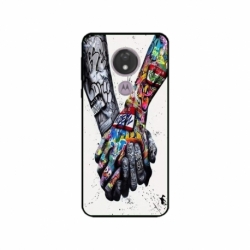 Husa personalizata tip carcasa HQPrint pentru Motorola Moto G7, model Abstract Holding, multicolor, S1D1M0271