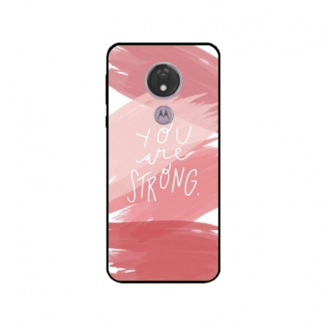 Husa personalizata tip carcasa HQPrint pentru Motorola Moto G7, model You are Strong, multicolor, S1D1M0275