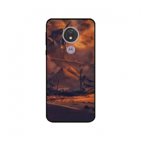 Husa personalizata tip carcasa HQPrint pentru Motorola Moto G7, model Anubis, multicolor, S1D1M0281