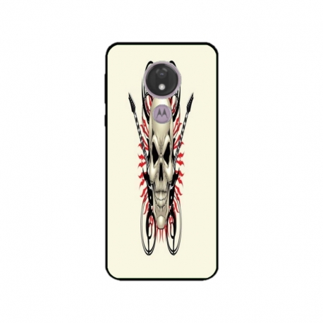 Husa personalizata tip carcasa HQPrint pentru Motorola Moto G7, model Skull 1, multicolor, S1D1M0284