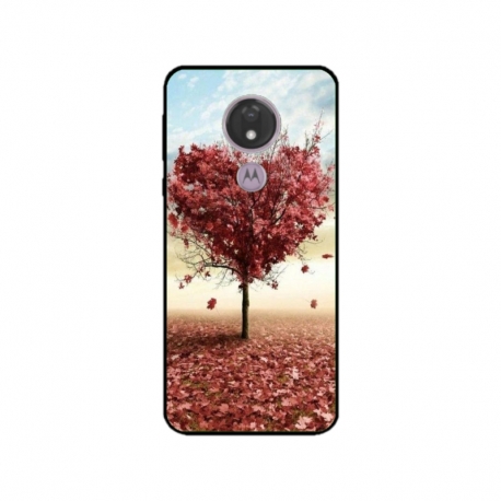 Husa personalizata tip carcasa HQPrint pentru Motorola Moto G7, model Heart Tree, multicolor, S1D1M0293