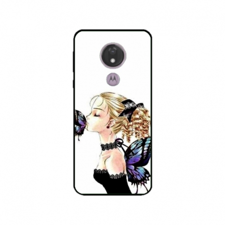 Husa personalizata tip carcasa HQPrint pentru Motorola Moto G7, model Butterfly Fairy, multicolor, S1D1M0294