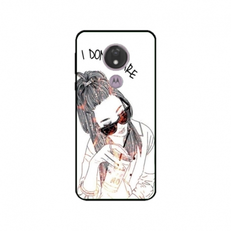 Husa personalizata tip carcasa HQPrint pentru Motorola Moto G7, model I dont care, multicolor, S1D1M0320