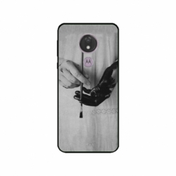 Husa personalizata tip carcasa HQPrint pentru Motorola Moto G7, model Black Paint, multicolor, S1D1M0336