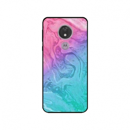 Husa personalizata tip carcasa HQPrint pentru Motorola Moto G7, model Colorful Mess, multicolor, S1D1M0374