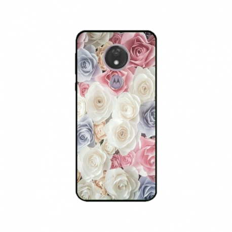 Husa personalizata tip carcasa HQPrint pentru Motorola Moto G7, model Flowers 23, multicolor, S1D1M0385