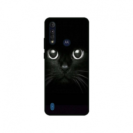 Husa personalizata tip carcasa HQPrint pentru Motorola Moto G8 Power Lite, model Black Cat 1, multicolor, S1D1M0015