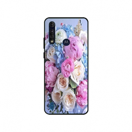 Husa personalizata tip carcasa HQPrint pentru Motorola Moto G8 Power Lite, model Flowers 1, multicolor, S1D1M0026