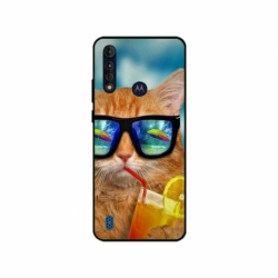 Husa personalizata tip carcasa HQPrint pentru Motorola Moto G8 Power Lite, model Cool Cat, multicolor, S1D1M0031