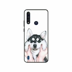 Husa personalizata tip carcasa HQPrint pentru Motorola Moto G8 Power Lite, model Fluffy Dog, multicolor, S1D1M0033
