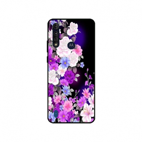 Husa personalizata tip carcasa HQPrint pentru Motorola Moto G8 Power Lite, model Flowers 3, multicolor, S1D1M0039