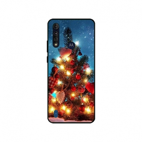 Husa personalizata tip carcasa HQPrint pentru Motorola Moto G8 Power Lite, model Christmas Tree 2, multicolor, S1D1M0058