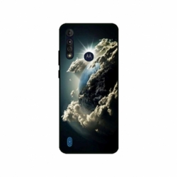 Husa personalizata tip carcasa HQPrint pentru Motorola Moto G8 Power Lite, model Cloudy Earth, multicolor, S1D1M0067