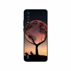 Husa personalizata tip carcasa HQPrint pentru Motorola Moto G8 Power Lite, model Moon Tree, multicolor, S1D1M0068