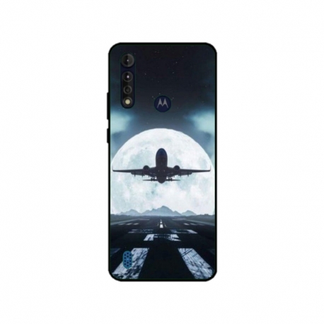 Husa personalizata tip carcasa HQPrint pentru Motorola Moto G8 Power Lite, model Moon Landing, multicolor, S1D1M0077