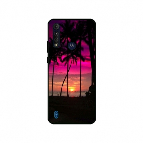Husa personalizata tip carcasa HQPrint pentru Motorola Moto G8 Power Lite, model Beach View 1, multicolor, S1D1M0136