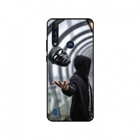 Husa personalizata tip carcasa HQPrint pentru Motorola Moto G8 Power Lite, model Mask, multicolor, S1D1M0199