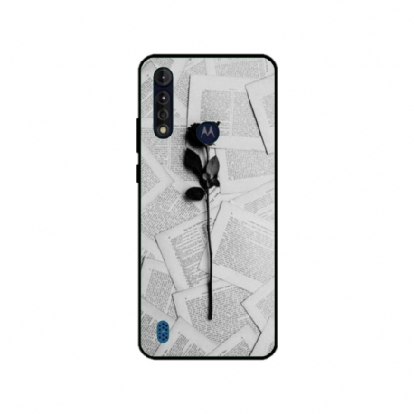 Husa personalizata tip carcasa HQPrint pentru Motorola Moto G8, model Black Rose, multicolor, S1D1M0021