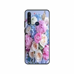 Husa personalizata tip carcasa HQPrint pentru Motorola Moto G8, model Flowers 1, multicolor, S1D1M0026