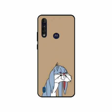 Husa personalizata tip carcasa HQPrint pentru Motorola Moto G8, model Tired Bunny, multicolor, S1D1M0027