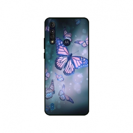 Husa personalizata tip carcasa HQPrint pentru Motorola Moto G8, model Butterfly 1, multicolor, S1D1M0028