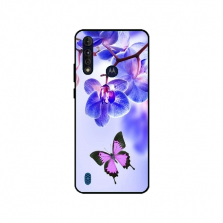 Husa personalizata tip carcasa HQPrint pentru Motorola Moto G8, model Butterfly 2, multicolor, S1D1M0029