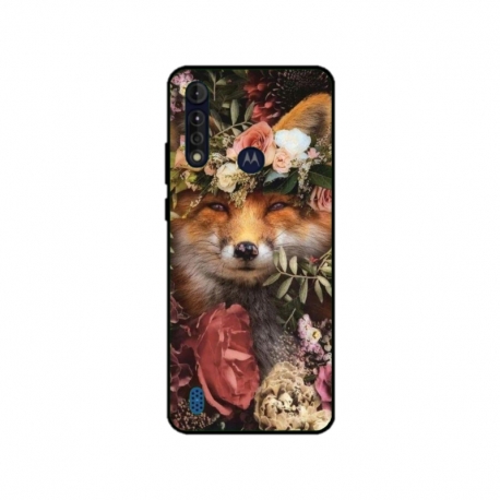 Husa personalizata tip carcasa HQPrint pentru Motorola Moto G8 Power Lite, model Fox, multicolor, S1D1M0213