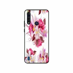 Husa personalizata tip carcasa HQPrint pentru Motorola Moto G8, model Flowers 4, multicolor, S1D1M0040