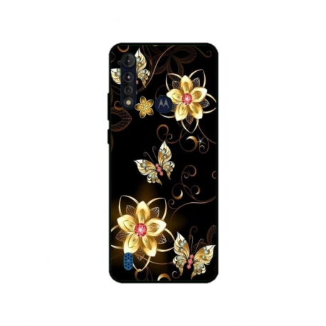 Husa personalizata tip carcasa HQPrint pentru Motorola Moto G8, model Butterfly 5, multicolor, S1D1M0042