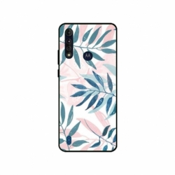 Husa personalizata tip carcasa HQPrint pentru Motorola Moto G8, model Leaf Design 1, multicolor, S1D1M0044