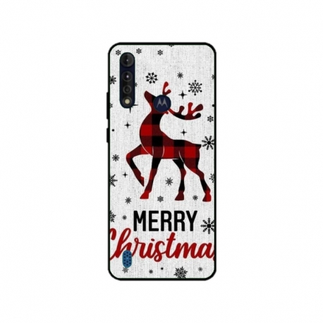 Husa personalizata tip carcasa HQPrint pentru Motorola Moto G8, model Merry Christmas Reindeer 1, multicolor, S1D1M0049