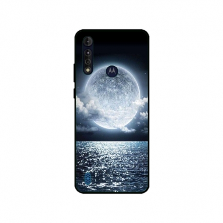 Husa personalizata tip carcasa HQPrint pentru Motorola Moto G8 Power Lite, model Moon Sky, multicolor, S1D1M0228