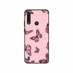 Husa personalizata tip carcasa HQPrint pentru Motorola Moto G8, model Butterfly 7, multicolor, S1D1M0076