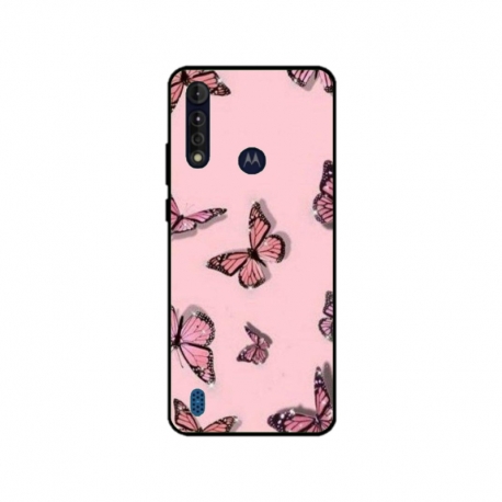 Husa personalizata tip carcasa HQPrint pentru Motorola Moto G8, model Butterfly 7, multicolor, S1D1M0076
