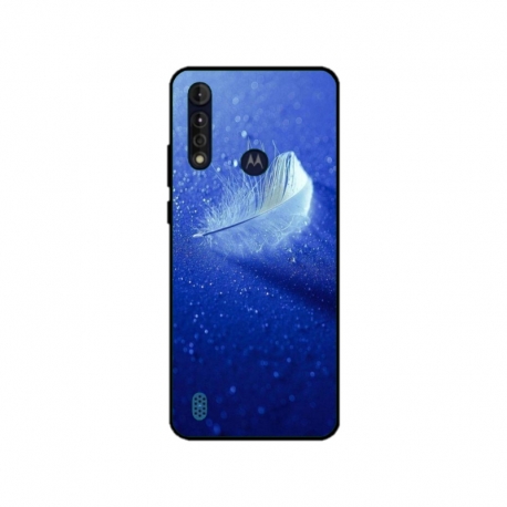 Husa personalizata tip carcasa HQPrint pentru Motorola Moto G8 Power Lite, model Pana, multicolor, S1D1M0236