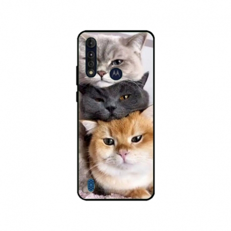 Husa personalizata tip carcasa HQPrint pentru Motorola Moto G8, model Cats, multicolor, S1D1M0116