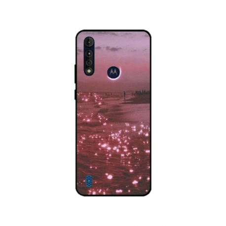 Husa personalizata tip carcasa HQPrint pentru Motorola Moto G8, model Pink Sky, multicolor, S1D1M0129