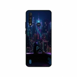 Husa personalizata tip carcasa HQPrint pentru Motorola Moto G8 Power Lite, model Neon City, multicolor, S1D1M0260