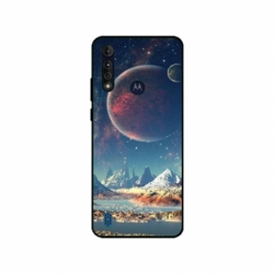 Husa personalizata tip carcasa HQPrint pentru Motorola Moto G8 Power Lite, model Alien Planet, multicolor, S1D1M0264