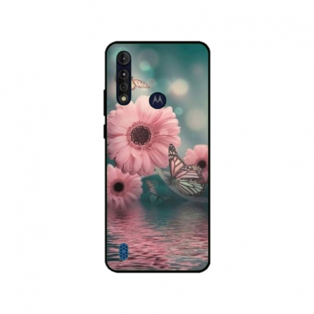Husa personalizata tip carcasa HQPrint pentru Motorola Moto G8, model Flowers 7, multicolor, S1D1M0140
