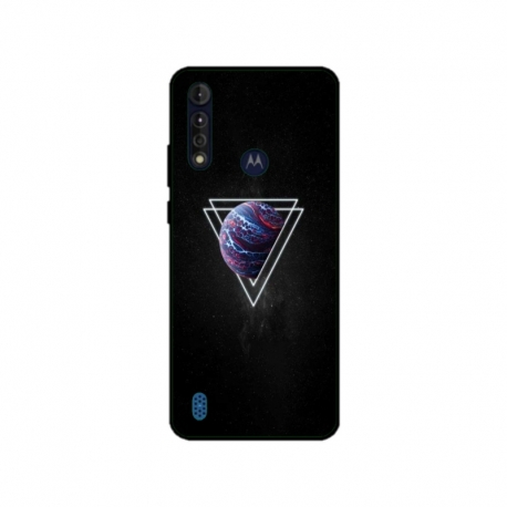 Husa personalizata tip carcasa HQPrint pentru Motorola Moto G8 Power Lite, model Triangle Planet, multicolor, S1D1M0278