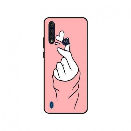 Husa personalizata tip carcasa HQPrint pentru Motorola Moto G8 Power Lite, model Heart Snap, multicolor, S1D1M0285